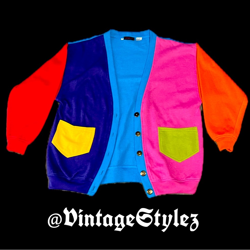 ♠️ Vintage Sasson Multi-Colored Cardigan ♠️